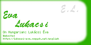 eva lukacsi business card