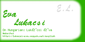 eva lukacsi business card